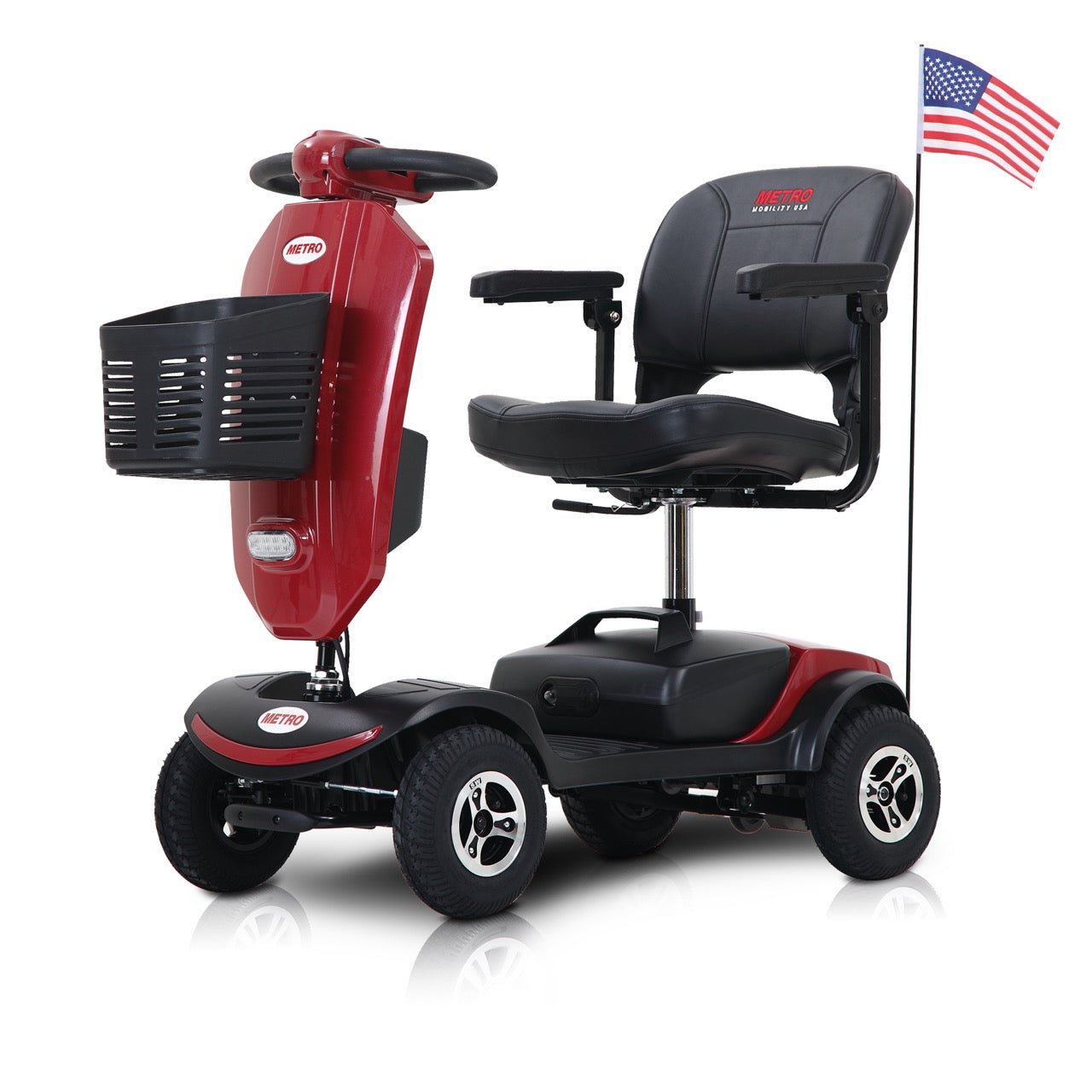 Metro Mobility Patriot 4 Wheel Mobility Scooter Electric 24V 12Ah 300W 4.97 MPH 10 Mile Range