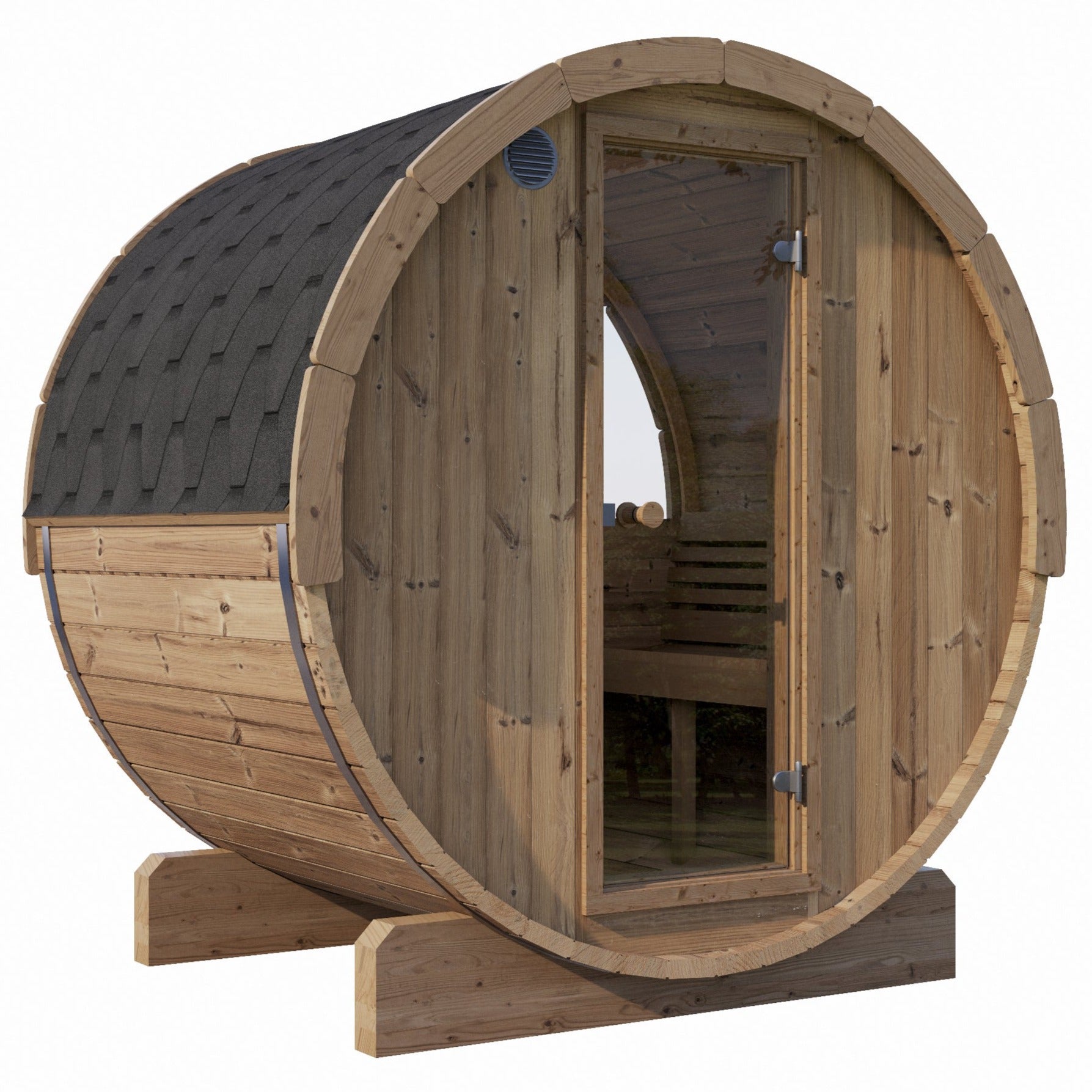 SaunaLife Model E6W Sauna Barrel w/ Rear Window | 3-Person
